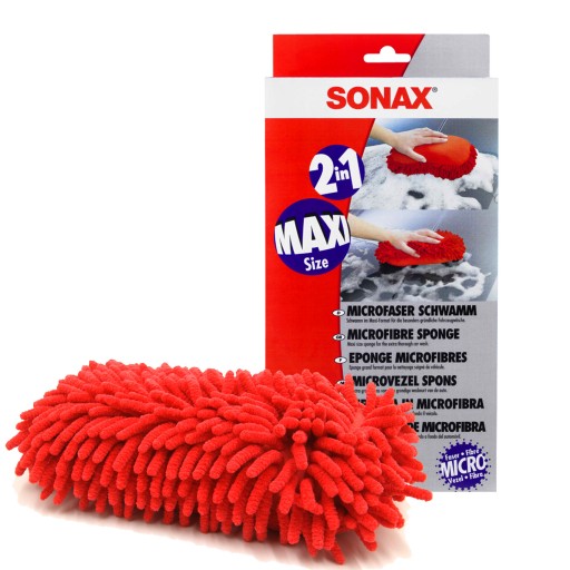 SONAX DUŻA GĄBKA Z MIKROFIBRY DO MYCIA SAMOCHODU