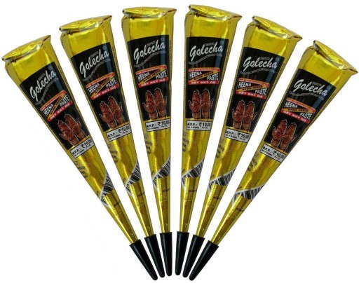 GOLECHA Henna Do Tatuażu CZARNA bez PPD 6 SZT