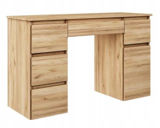 Biurko Toaletka 122x75x45 Szuflady Dąb Złoty