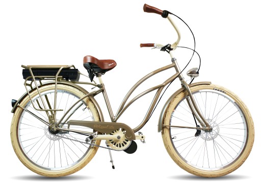 Rower elektryczny e-bike miejski damski 26 beach cruiser damka RoyalBi 250W