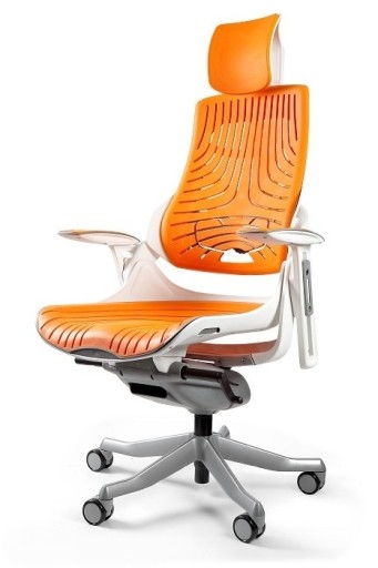 Ergonomiczny fotel Wau biały elastomer TPE-Mango