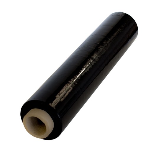 Folia STRETCH czarna 3 kg brutto DUŻA ROLKA