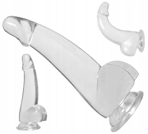 ŻELOWE DILDO ELASTYCZNY PENIS Z PRZYSSAWKĄ 20,5 cm