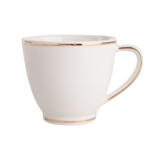 Filiżanka porcelanowa MariaPaula Nova Ecru Złota Linia 250 ml