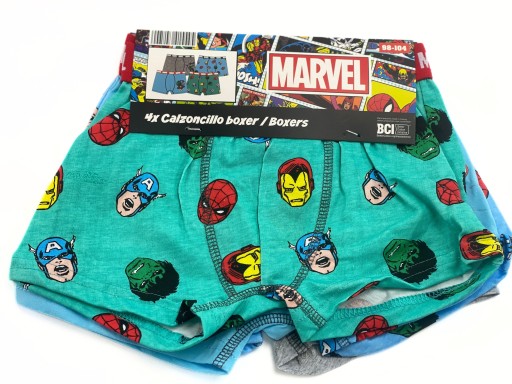 BOKSERKI MARVEL 4- PACK DLA DZIECI