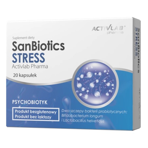 SanBiotics STRESS probiotyki psychobiotyk (sanorobi) 20 kapsułek Activlab