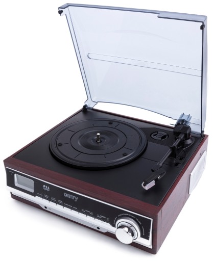 GRAMOFON Z RADIEM AM/FM LCD ZEGAR AUX CAMRY CR1113