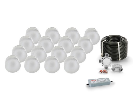 16x Świecąca Kostka Brukowa LED Koło 75x55 mm BZ