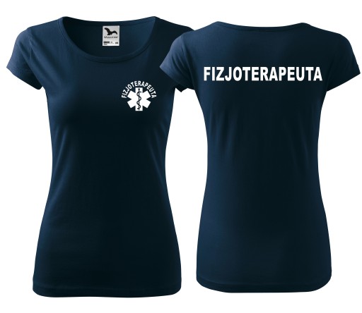 koszulka FIZJOTERAPEUTA eskulap z nadrukiem XXL