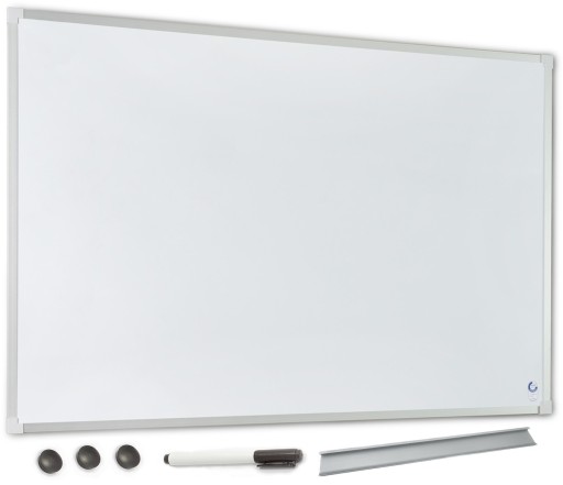 Tablica biała suchościeralna magnetyczna rama aluminiowa 60x45 cm OUTLET