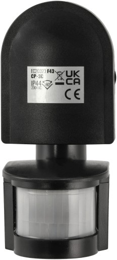 Czujnik Ruchu PIR Detekcja Na Podczerwień IP44 220-240V AC 300W Czarny