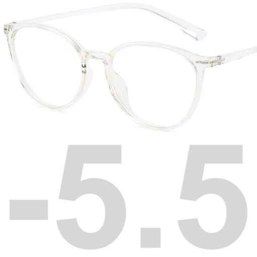 OKULARY MINUSY KUJONKI KOCIE OCZY KOREKCYJNE -5.5