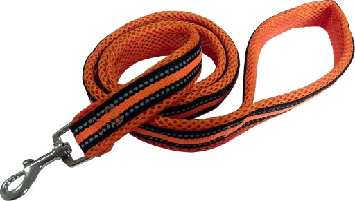 SMYCZ DLA PSA TRENINGOWA MIĘKKA ODBLASKOWA 120CM POMARAŃCZOWA
