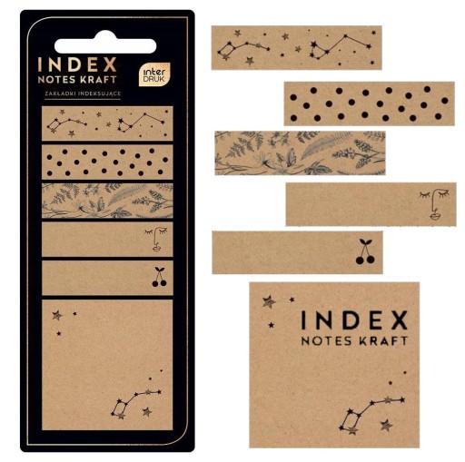 Zakładki indeksujące naklejki KRAFT notes 120 szt.