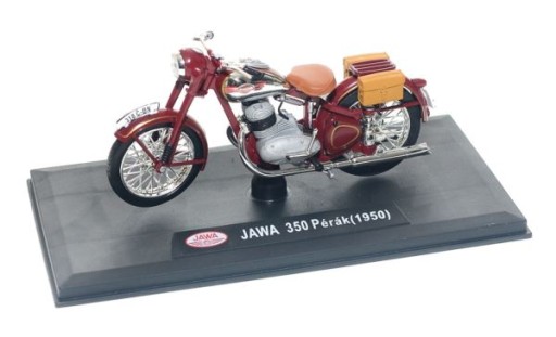 Model 1:18 Jawa 350 Perak z sakwami