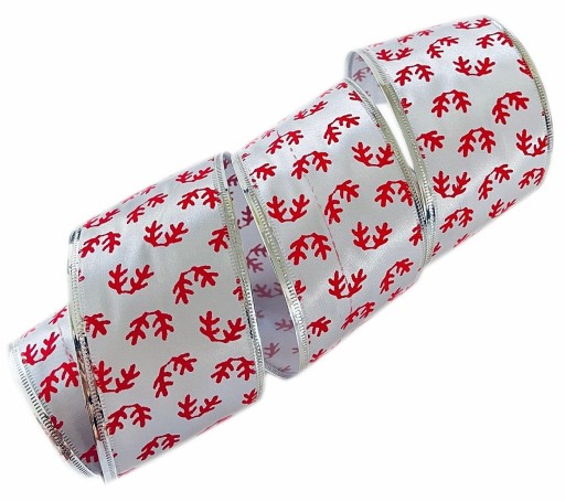 SZEROKA ŚWIĄTECZNA WSTĄŻKA 63mm PREZENTÓW 3m R-sza