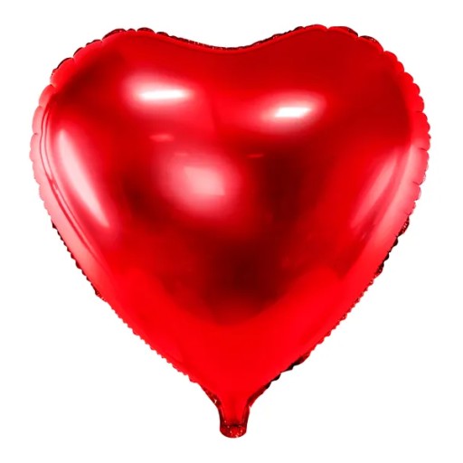 BALON FOLIOWY SERCE - CZERWONY na walentynki 45cm