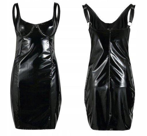 Sukienka lateksowa mini ołówkowa latex