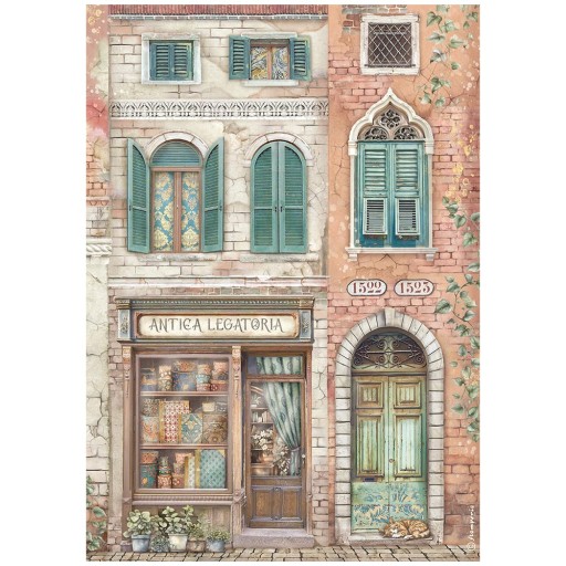 PAPIER RYŻOWY do decoupage A4 Stamperia Venice Antica Legatoria