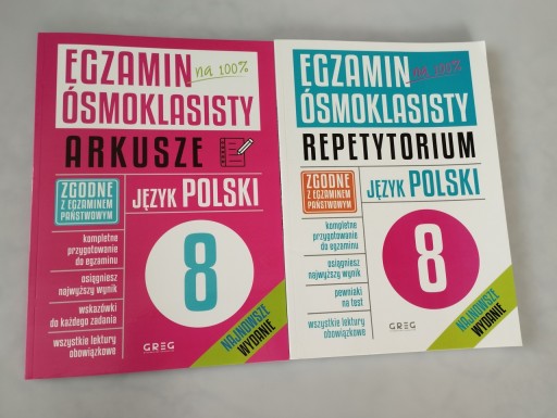 Egzamin ósmoklasisty + ARKUSZE Język Polski GREG 2