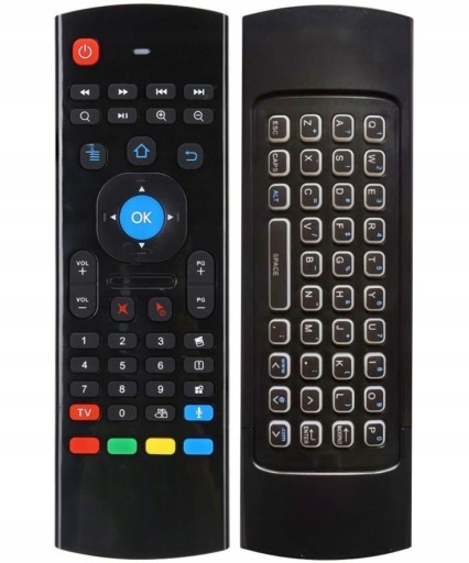 Pilot uniwersalny do TV z klawiaturą QWERTY blue