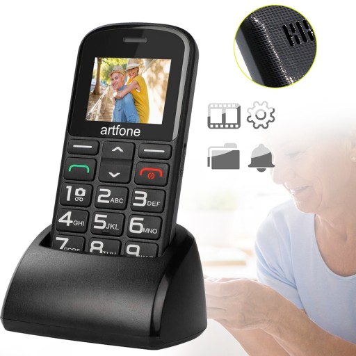 TELEFON KOMÓRKOWY DLA SENIORÓW Z DUŻYMI PRZYCISKAMI, FUNKCJA SOS, DUAL SIM