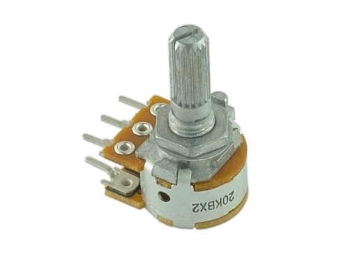 POTENCJOMETR ALPS RK163 STEREO LINIOWY 20KBX2