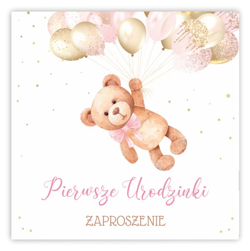 ZAPROSZENIA NA ROCZEK 10 SZTUK + KOPERTY