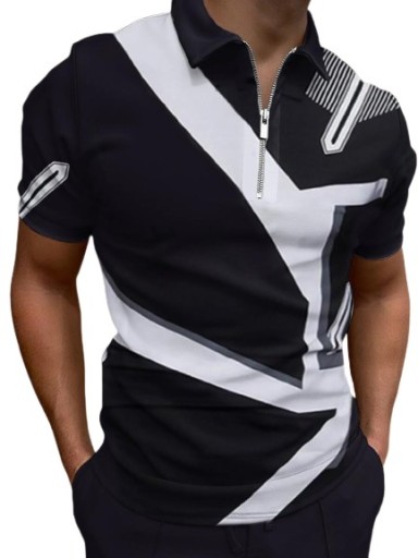MĘSKA KOSZULKA T-SHIRT 3D GEOMETRYCZNY WZÓR M