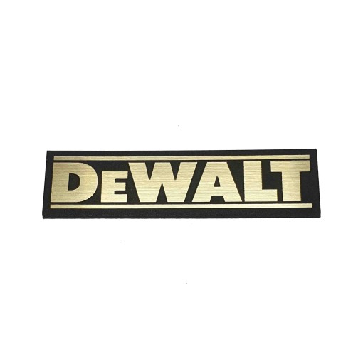 Naklejka Emblemat DEWALT złota 57x15mm