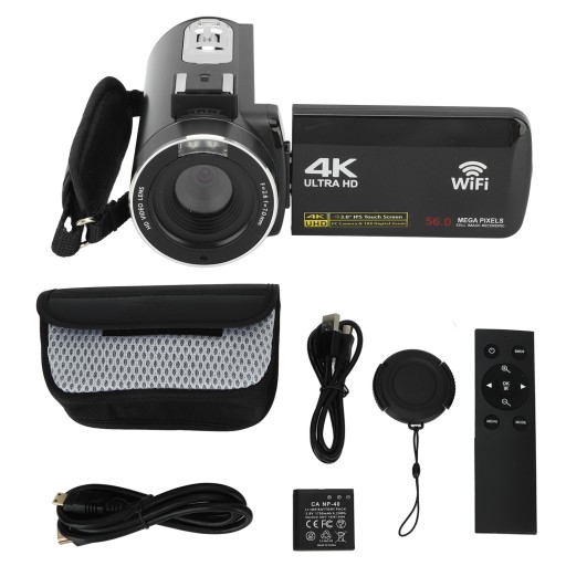 4K 56MP Video Camera with 18X Zoom WiFi Camera