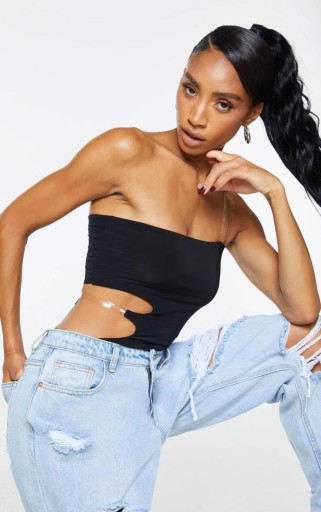 PRETTYLITTLETHING KHA BODY BEZ RĘKAWÓW R. S