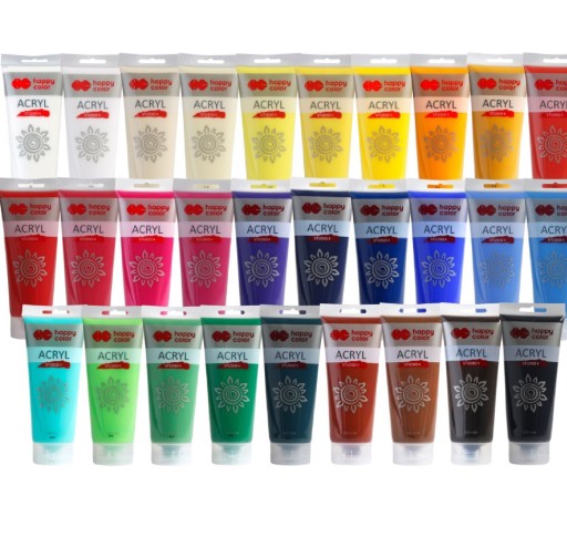 HAPPY COLOR FARBY AKRYLOWE STUDIO 200 ML ZESTAW