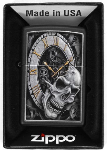 ZAPALNICZKA ZIPPO SKULL CLOCK