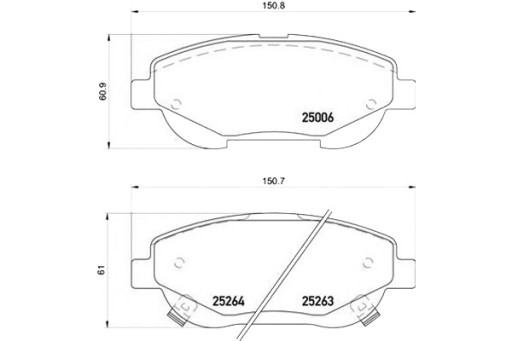 KLOCKI HAMULCOWE BREMBO 446505300 04465YZZED PAD18