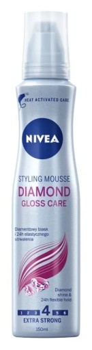 NIVEA Pianka do włosów extra mocna DIAMOND GLOSS CARE,150 ml