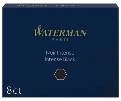 NABOJE DO PIÓR WATERMAN CZARNE ORYGINAŁ 8 szt