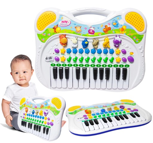 EDUKACYJNE PIANINKO MUZYCZNE FARMA ORGANKI ZWIERZĘTA DŹWIĘKI NA PREZENT