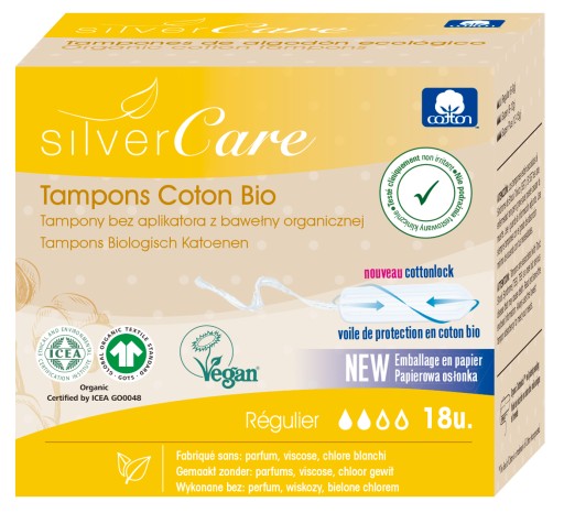 SilverCare Tampony ekologiczne Regular (bez apl)18