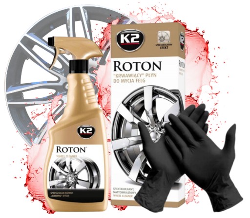 Płyn do czyszczenia felg K2 Roton 700 ml + rękawiczki nitrylowe L