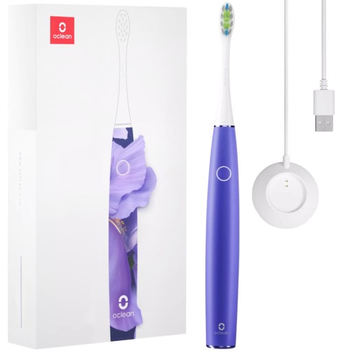 Szczoteczka soniczna Oclean Air 2 Fioletowa 2 prędkości Cicha Diody LED