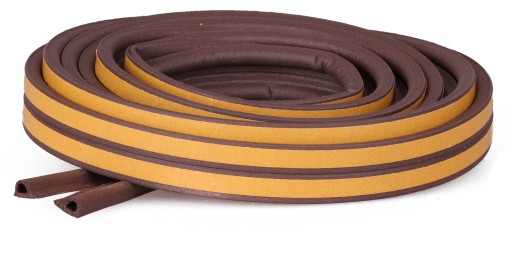 USZCZELKA SAMOPRZYLEPNA OKIEN DRZWI 9x5,5mm BRĄZ P