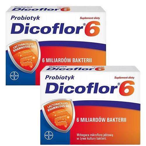 Zestaw 2x Dicoflor 6, probiotyk 20kaps.