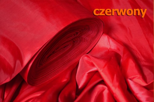 TAFTA tkanina FIRANY ZASŁONY DEKORACJE 150 CZERWON