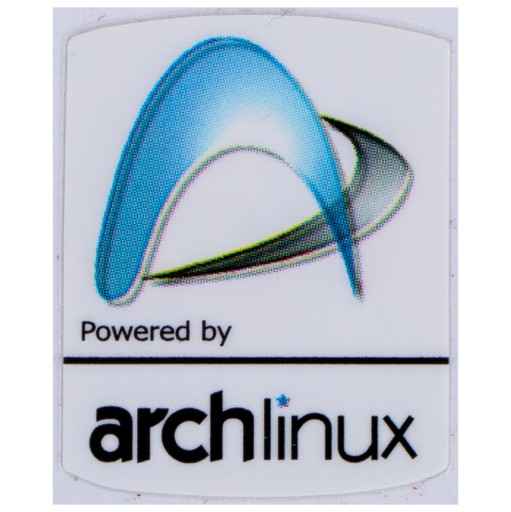 Naklejka Powered by ArchLinux 19 x 24 mm
