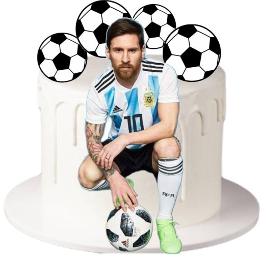 Opłatek cukrowy MESSI piłkarz football PIŁKA NOŻNA wydruk cukrowy