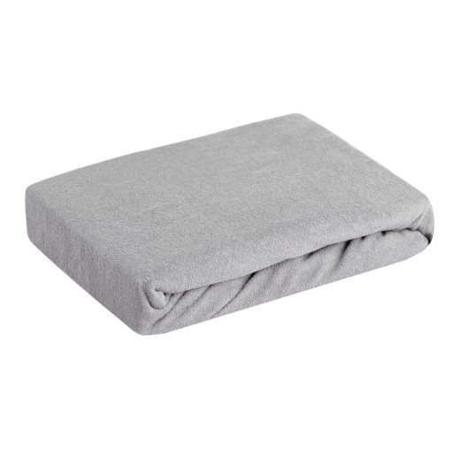 Prześcieradło z gumką frotte szare 140X200 D91