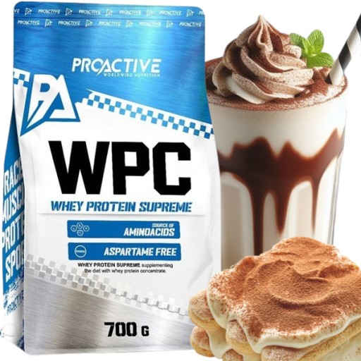 BIAŁKO whey WPC serwatkowe ODŻYWKA białkowa tiramisu ProActive 700g