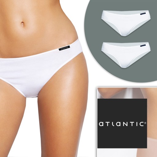 2x Przewiewne figi bawełniane ATLANTIC bikini *M