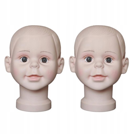 Model głowy dziecka z PVC Peruki